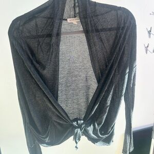 Deep Gray Open-Front Top